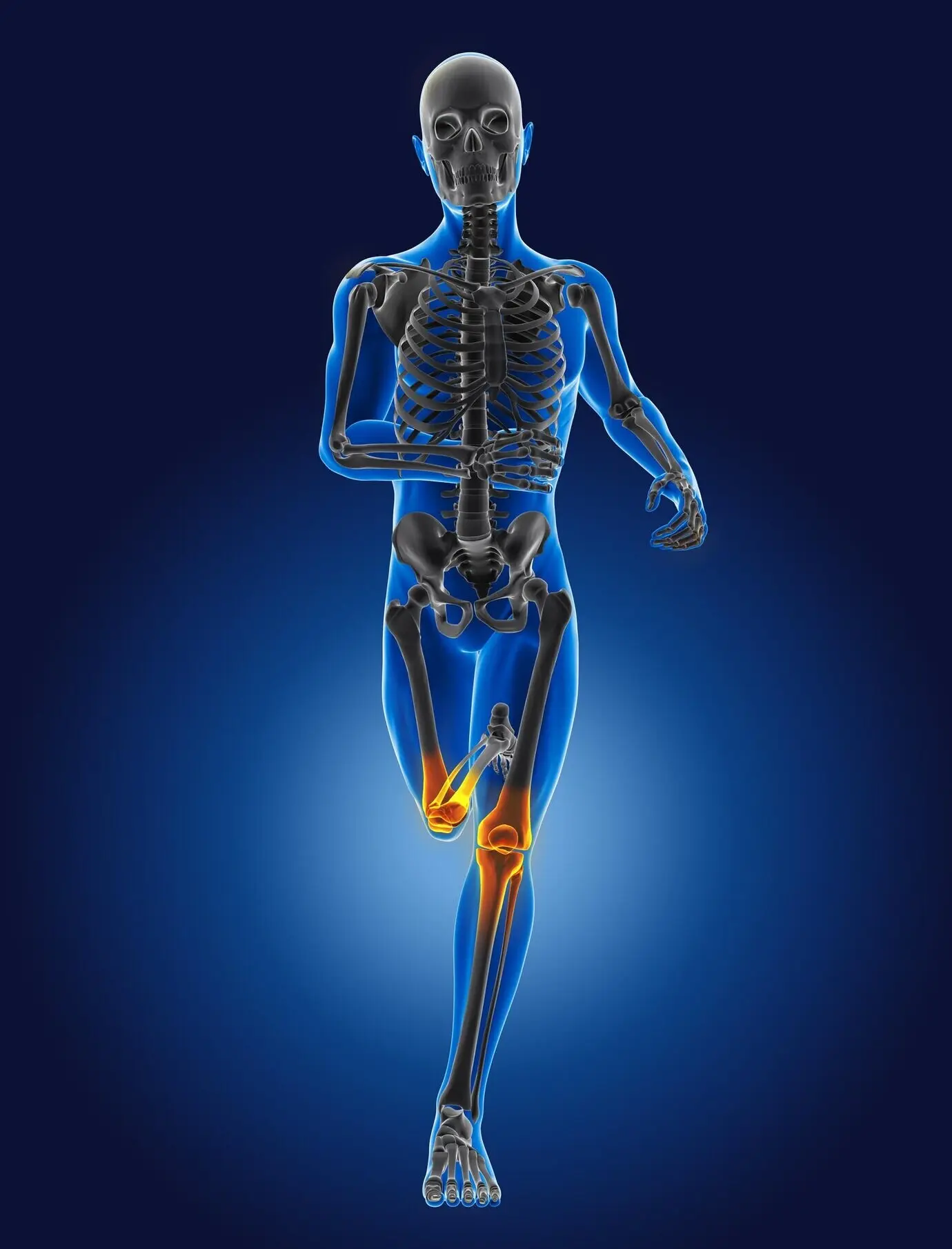 Laufender medizinischer Mann in 3D.